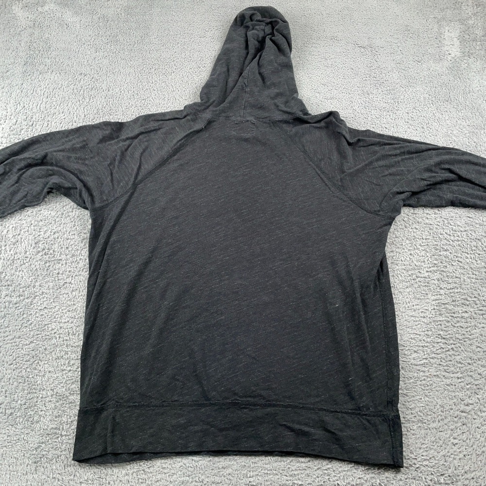J Crew Hoodie Mens XL Black Cotton Raglan Pullover Lightweight Shirt Casual - Picture 3 of 9
